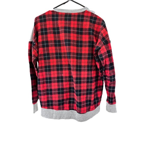 ✌️ 2/$40 ✌️ Kurt Cobain Gray and Plaid Crewneck Hot Topic sz Small - Picture 4 of 4